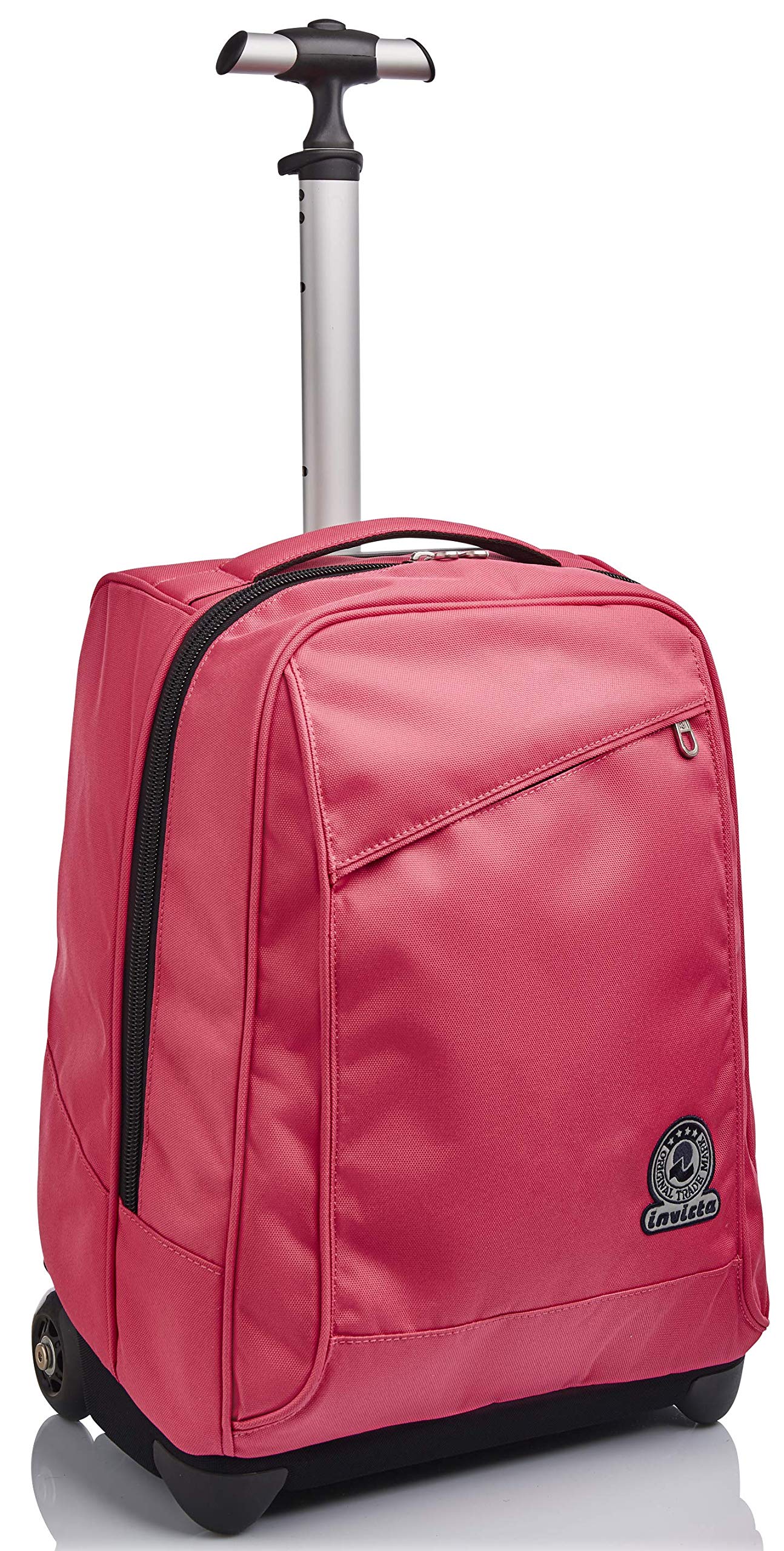 Invicta Trolley, Benin Eco-Material, Pink, 2-in-1 with Shoulder Straps for Backpack Use