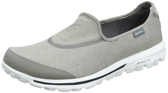 Skechers Damen Go Walk Slipper grau
