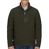Coleman Men's Quarter Zip Pullover Knit Long Sleeve Sweatshirt with Zippered Chest Pocket and Stand-Up Collar