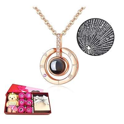 Buy Body Chain Store I Love You Necklace 100 Languages Gift Set Nano Jewelry Projection Necklace Romantic Gifts For Her Online In Indonesia B07y5stzhw