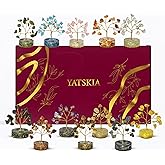YATSKIA Orgone Chakra Tree of Life Crystal Tree, Crystal Gifts for Women, Healing Crystals Unique Home Decor, Birthday Gifts for Mom, Spiritual Decor, Good Luck Gift (Set of 12 Orgone Base Trees)