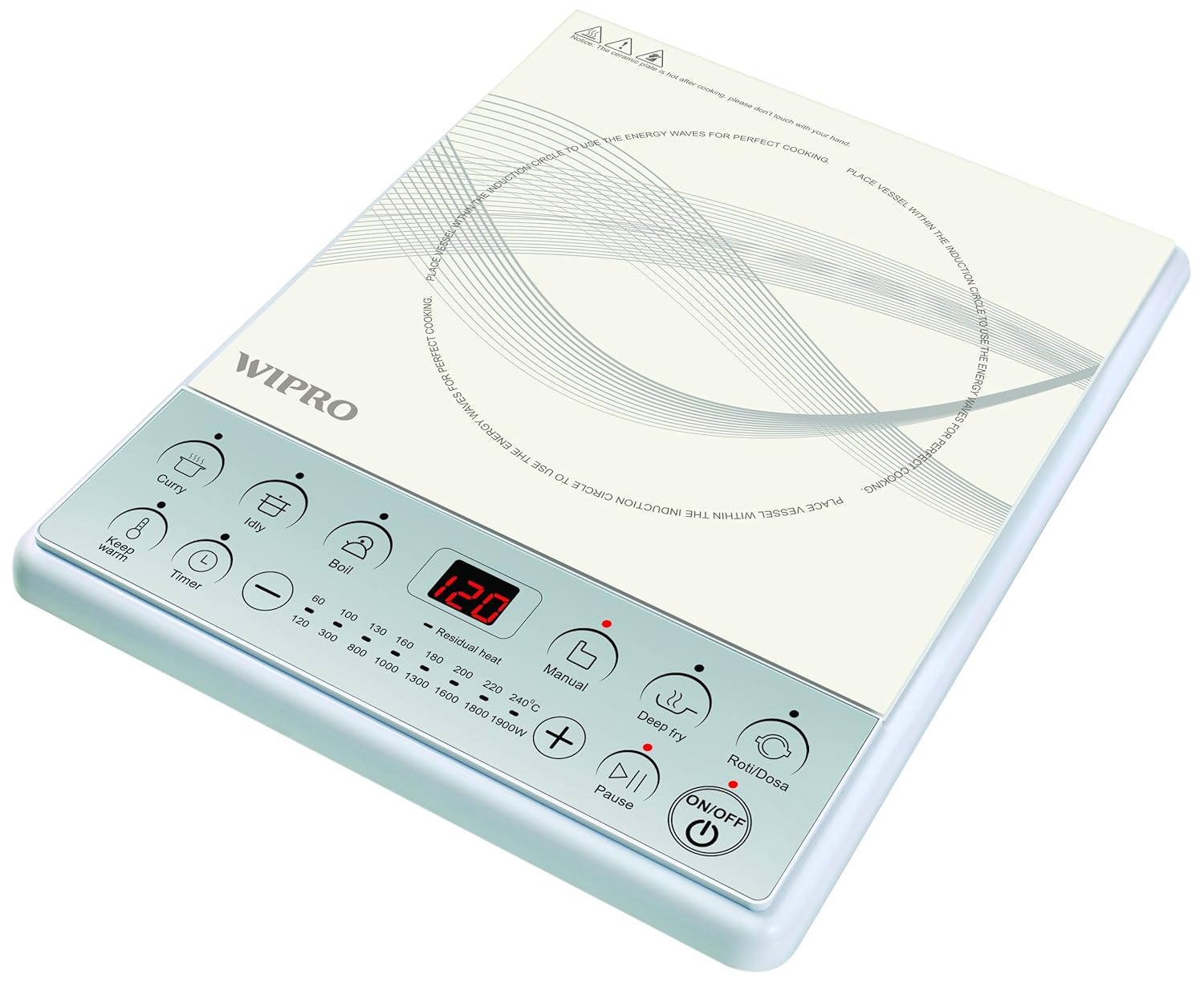 Buy Wipro Cuisino Ic0001 1900 Watt Induction Cooktop White And