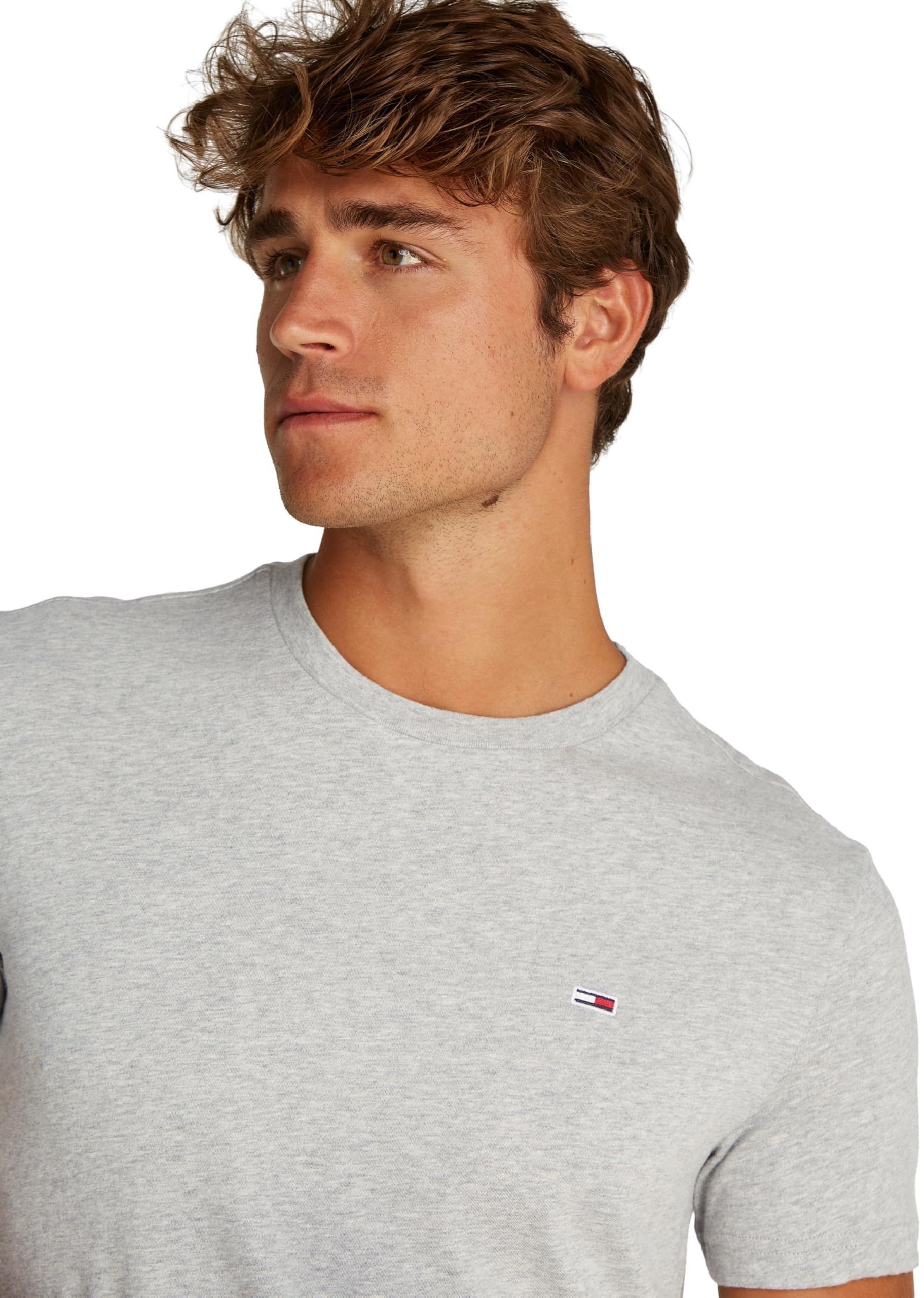 Tommy Jeans Herren TJM Xslim 2pack Jersey Tee EXT Dm0dm20687, Multi (Grey Htr/Dark Night Navy), L 3