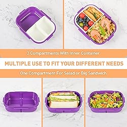 AGREON Bento Boxes with Removable Compartments for