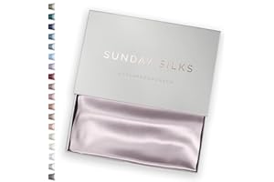 COLORADO HOME CO SUNDAYSILKS™ Premium Silk Pillow Cases | 100% Mulberry Silk Pillowcase with Zipper, All Sides Real 22 Momme Grade 6A Silk, Standard Queen, King Size