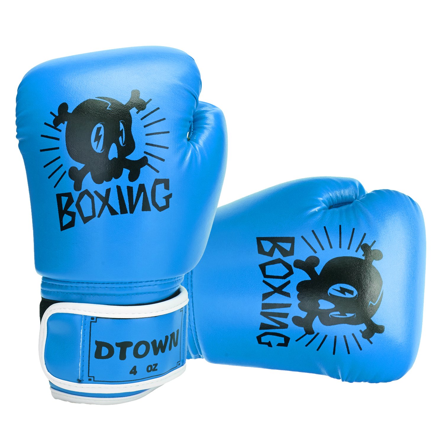 child's boxing bag and gloves