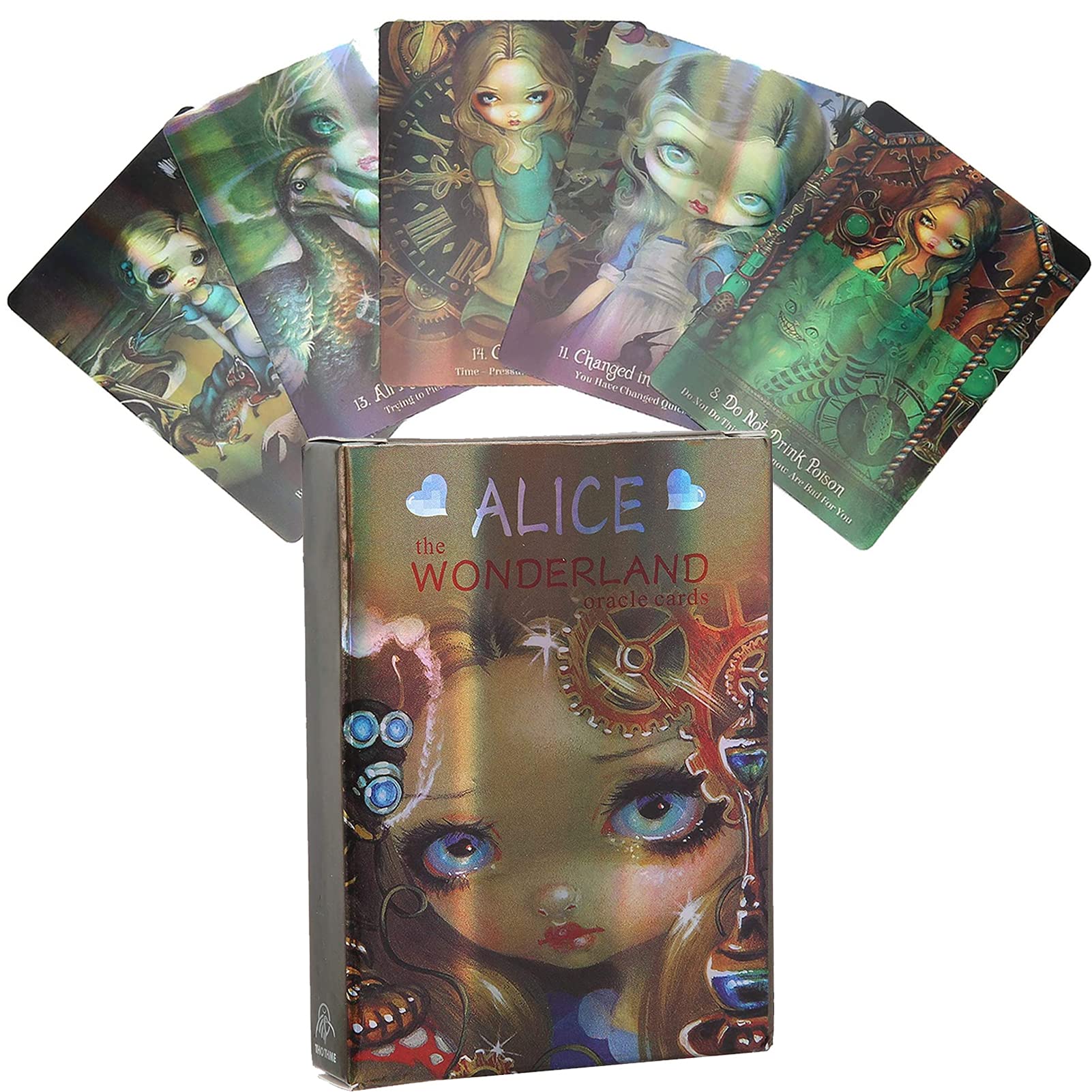 Tarot Cards,45 Classic Tarot Cards Deck, Mysterious Mini Hologram Paper English Divination Cards