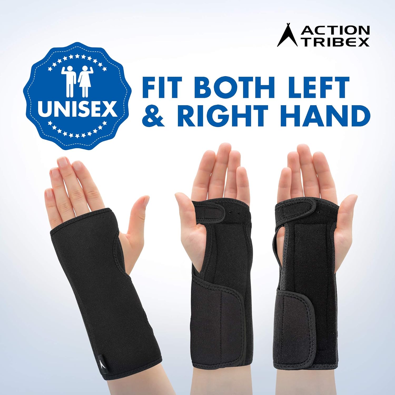 ATX Night Sleep Support Wrist Brace - Carpal Tunnel Relief - Fits Both Left & Right Hand - Removable Metal Splint and Cushioning Beads for Painless Sleep - Men and Women: Health & Personal Care