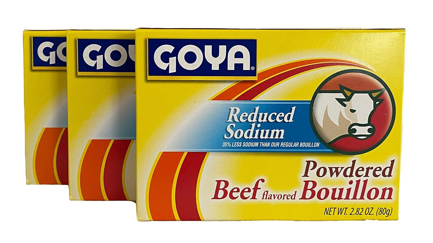 Goya Reduced Sodium Beef Flavored Powdered Bouillon 3 pack