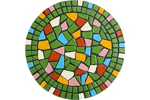 QZSDBWHCB - Garden Decoration - Mosaic Stepping Stone - Patio Decoration Stone 12 Inch (Green)