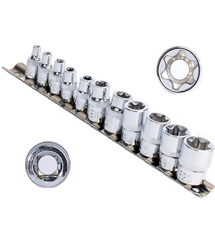 Douille Impact Torx E10 – 2 Pièces – Entraînement 3/8 – Acier Chrome-vanadium – Pour Clé à Choc - 6