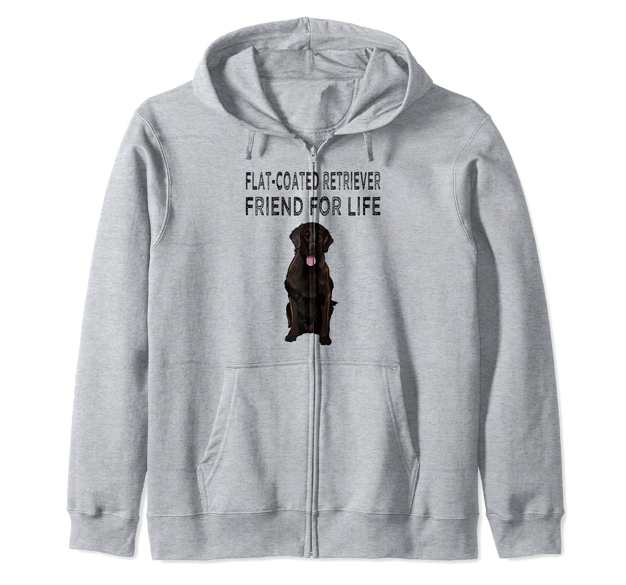 Flat-Coated Retriever Friend For Life Dog Lover Friendship Zip Hoodie