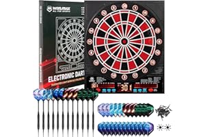 Electronic Dart Board, LED Display Automatic Scoring Dartboard Sets for Adults with 12 Darts 100 Soft Tips, Dart Board Electr