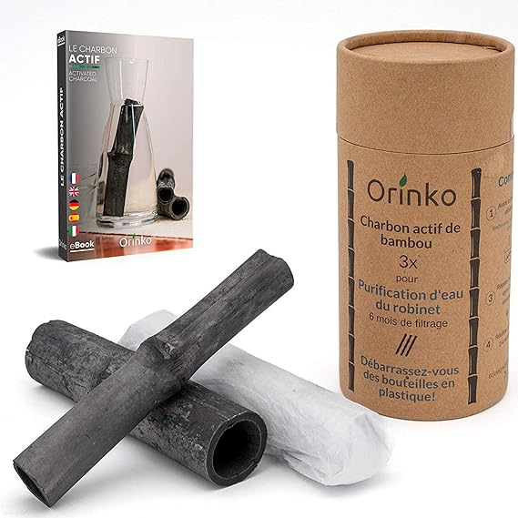 orinko Bambu Binchotan 3X Aktivkohle Wasserfilter aus Bambus zur