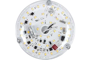 HCFEI BeVisible N Glow ETL Listed 1 Pack 3.93'' Retrofit Light Kit for Ceiling Flush Ceiling Fan Light Replacement Panel PCB 18W 3000K 6000K 1900LM 120V Flicker-Free CRI90 Dimmable (White 6000K)