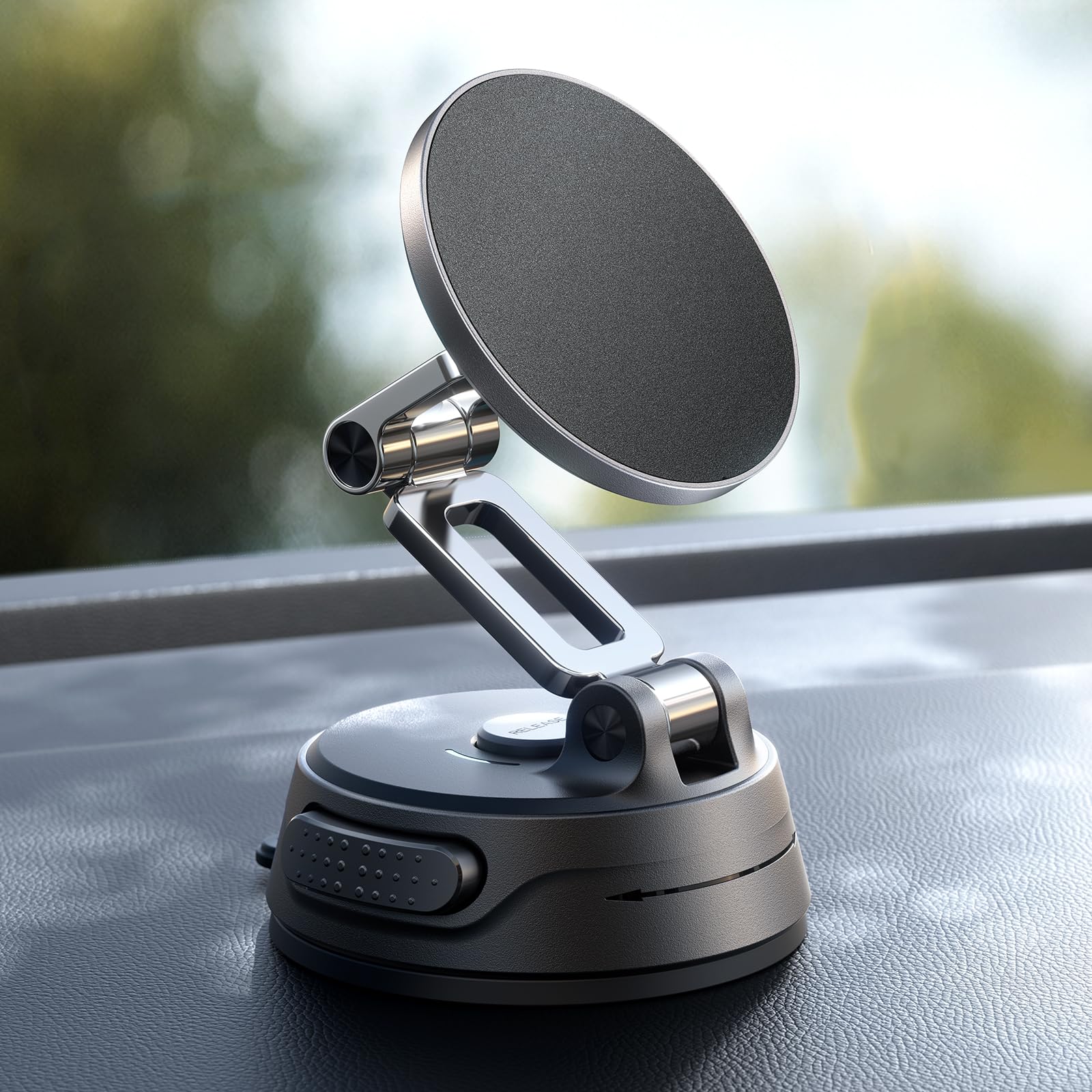 Photo 1 of JOYROOM Car Phone Holder, [Tri-Fold] MagSafe Car Mount for Car, [Suction Pro+Gel Base] 360° Rotation Ultra-Strong Magnet for iPhone 17 16 15 14 13 12 and Other Series, MSV1