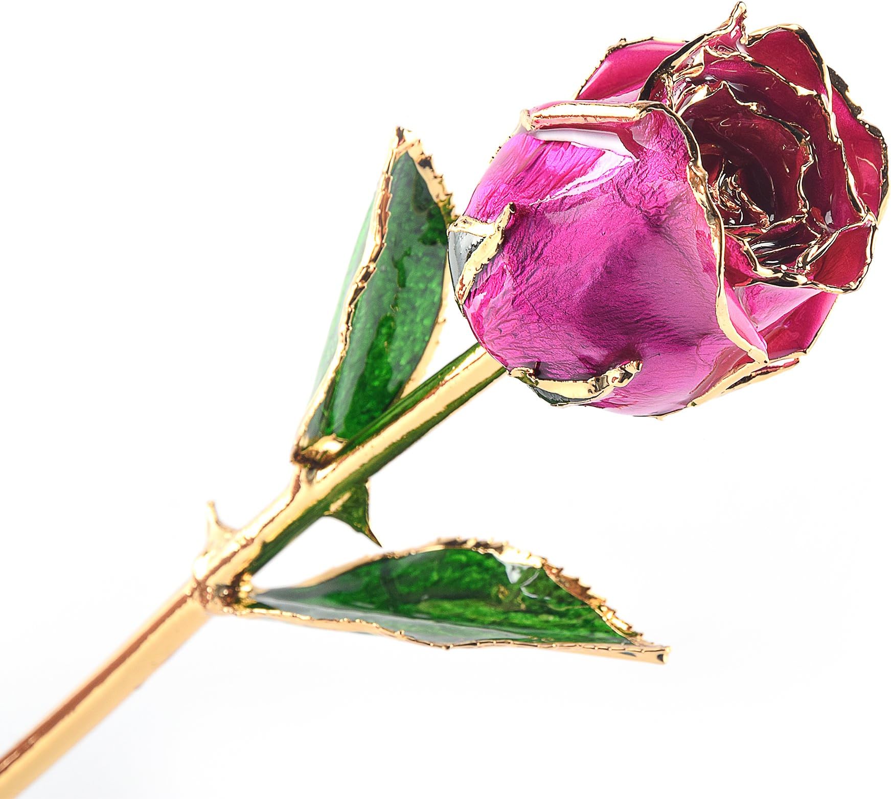 M Dream Fiance Gifts for Her, 24K Gold Dipped Real Rose Pink,Best Gift for Valentine's Day, Mother's Day, Anniversary, Birthday, Valentines Gift