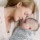 GLLQUEN BABY Baby Swaddle Wraps 0-3 Months 3 Pack Organic Cotton Sky Blue view 2