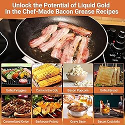 Bacon Grease Saver with Strainer - Mini 15oz Enamel