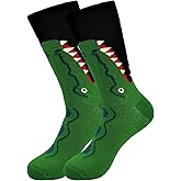 Real Sic Fun Socks for Men and Women - Cozy Cotton Dress Socks with Colorful Designs - Cool, Casual, Botanical Patterned