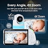 Babysense Full HD Split-Screen Baby Monitor with 2 PTZ Cameras 6 Color Night view 7