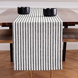 Solino Home Stripe Linen Table Runner 108 inches