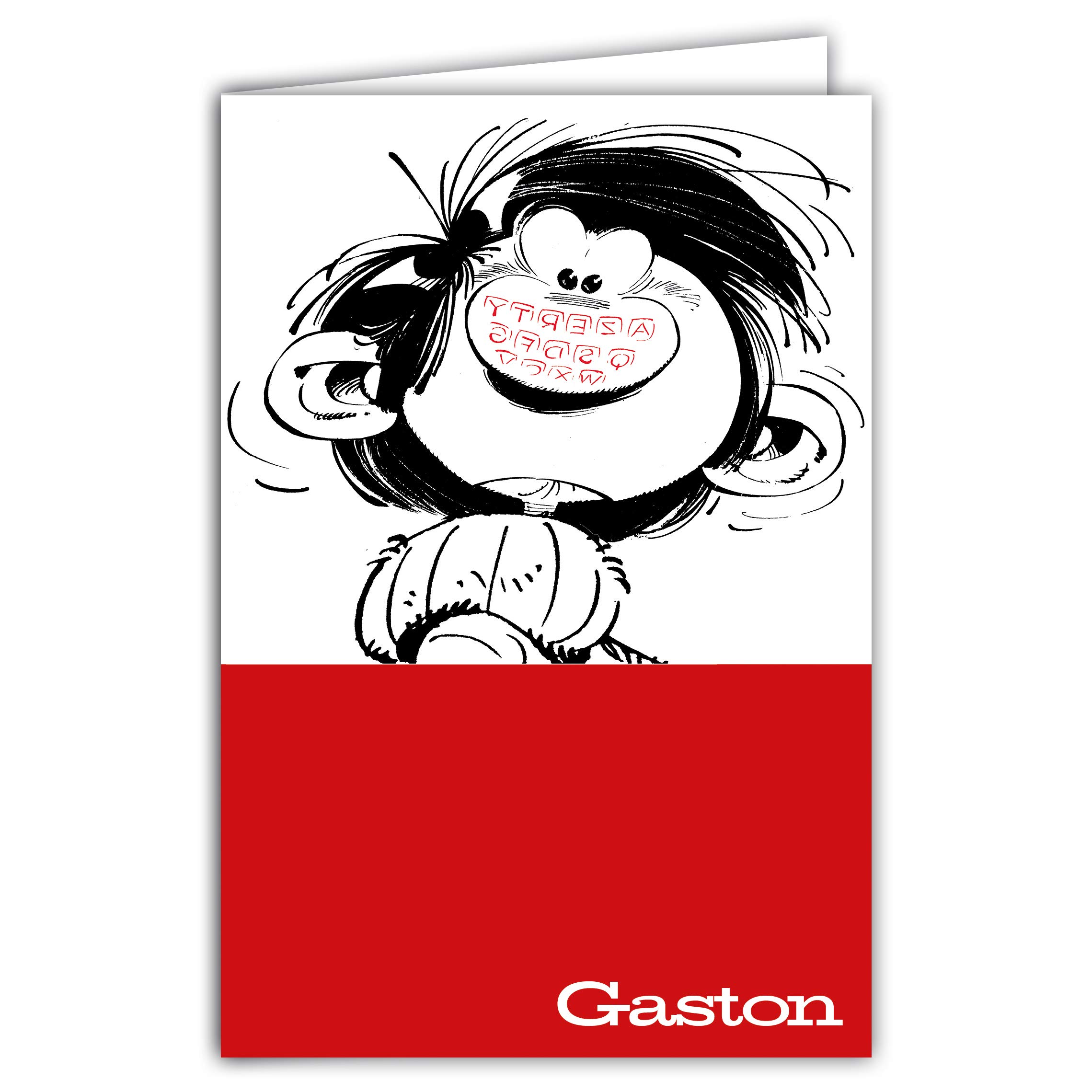 Gaston Lagaffe Birthday Card Azerty