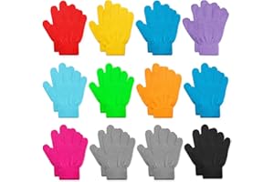 ONESING 12 Pairs Kids Gloves - Warm Knitted Winter Gloves Bulk for Girls Boys | Children Gloves Designed for Cold Weather