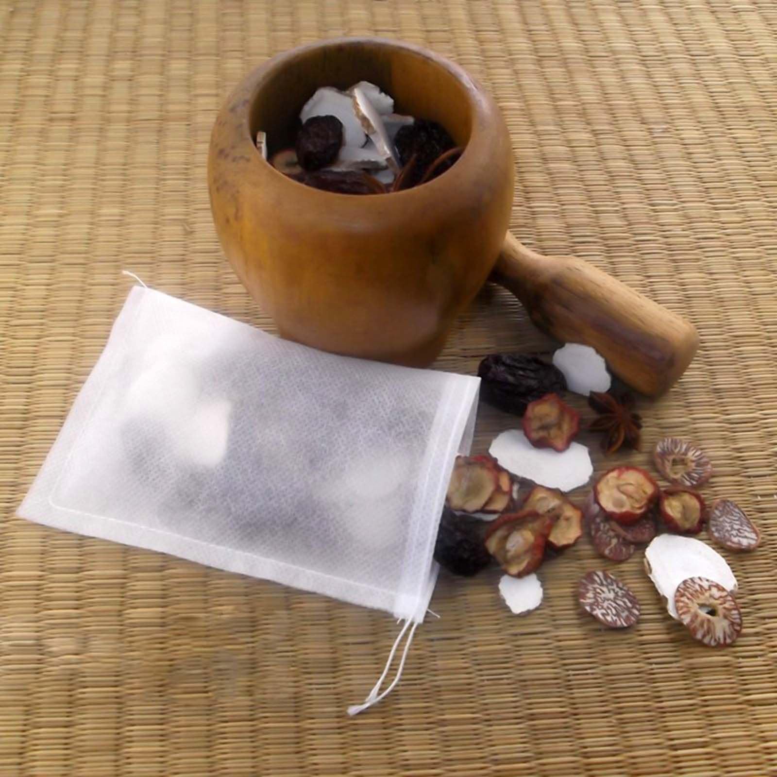 100Pcs String Empty Teabags Heat Seal Filter Paper Herb Tea Leaves Bag 10cm*15cm