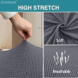 Granbest Jacquard Dining Chair Slipcovers Set of 4, Grey, 36-46cm Seats view 4