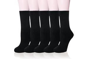 Eyean Women Wool Socks Thickened Winter Cozy Warm Hiking Soft Thermal Boot Crew Socks 5 Pairs