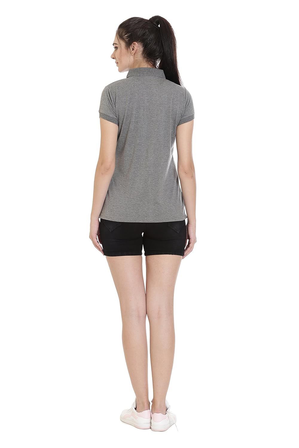 goldstroms women's polo/collar t-shirts/top/tee with button