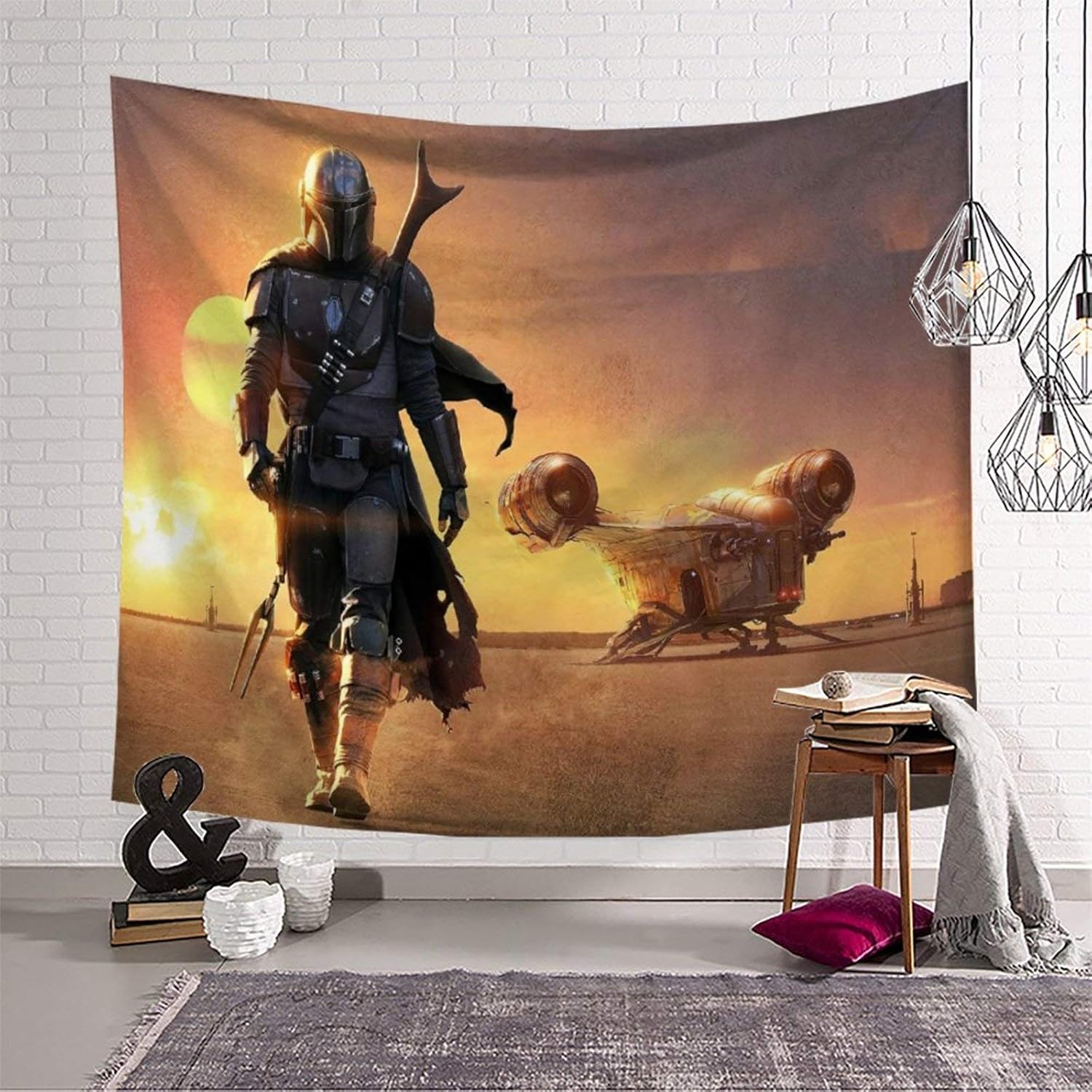 Festival Tapestries Wall Art Blanket Decor Star Wars The Mandalorian