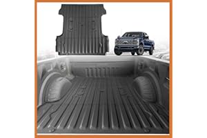 TripleAliners Truck Bed Mat Compatible with 2017-2024 Ford Super Duty F250/F350/F450 Accessories 6.8FT Vehicle Bed Mat Perfectly Flush All Weather Protection TPE Heavy Duty Pickup Car Bed Cargo Mat