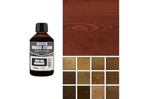 Littlefair's Wood Stain Water Based - 8.5oz/250ml - Indoor Furniture Stain Light & Dark Finishes - Special Non Toxic & Eco Friendly Formula - Wood Stain for Crafts - Color: Very Red Mahogany