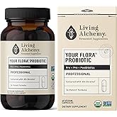 Living Alchemy Gut Health Supplements for Men & Women - Your Flora Probiotic Professional Digestion Supplement with Fermented Soybean, Prebiotics, Digestive Enzyme - Vegan, Non-GMO, 60 Pcs