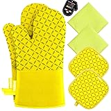 KEGOUU Oven Mitts and Pot Holders 6pcs Set, Kitchen