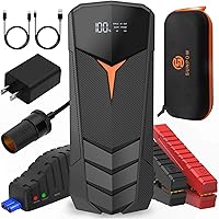 Car Jump Starter, SUNPOW 2000A Peak 20000mAh Lithium Jump Starter Battery Pack(Up to All Gas and 8.5L Diesel),12V Battery Boo