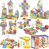 CZOALX Montessori Electric Gear Building Blocks Toys, Kids Tool Set - 234 Pcs Design and Drill Toddler Screws Toy, STEM Educational Construction Toy for Boys Girls Gift Ages 3-5
