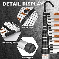15.5 Ft Telescoping Ladder, SocTone Aluminum with
