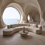 Acanva Modern Curved Sectional Living Room