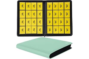 MORABTO Premium 1000+ Pockets Card Binder,16 Pockets Trading Card Binder Ringless Side Loading Trading Card Album Folder for TCG - Light Green