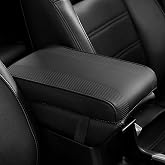 SEG Direct Car Center Console Cover, Memory Foam Middle Armrest Cushion | Breathable Leather, Auto Seat Box Arm Rest Pad, Car Interior Accessories, Universal Fit Most Vehicle SUV Truck, Black