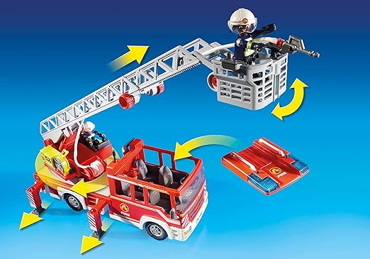 Playmobil Playmobil 5337 Fire Engine With Light Sound Camion Bomberos New Boxed Worldwide Dpskhanapara