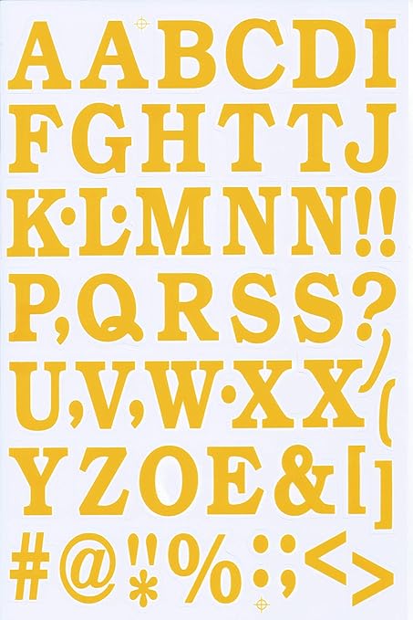 Amazon Co Jp シャシャン Xiaxin 防水 Pvc製 アルファベット ナンバー ステッカー セット 耐候 耐水 ローマ字 数字 キャラクター 表札 スーツケース ネームプレート ロッカー 屋内外 兼用 Ts 519 イエロー 1点 おもちゃ