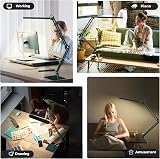 SKYLEO LED Desk Lamp with Slim Base Adjustable Swing Arm 1300LM 12W Green view 6