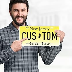 Custom New Jersey License Plate, Personalized