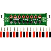 Screw Mount 2 x 8 Position Banana Jack Distribution Module, DC Power Strip