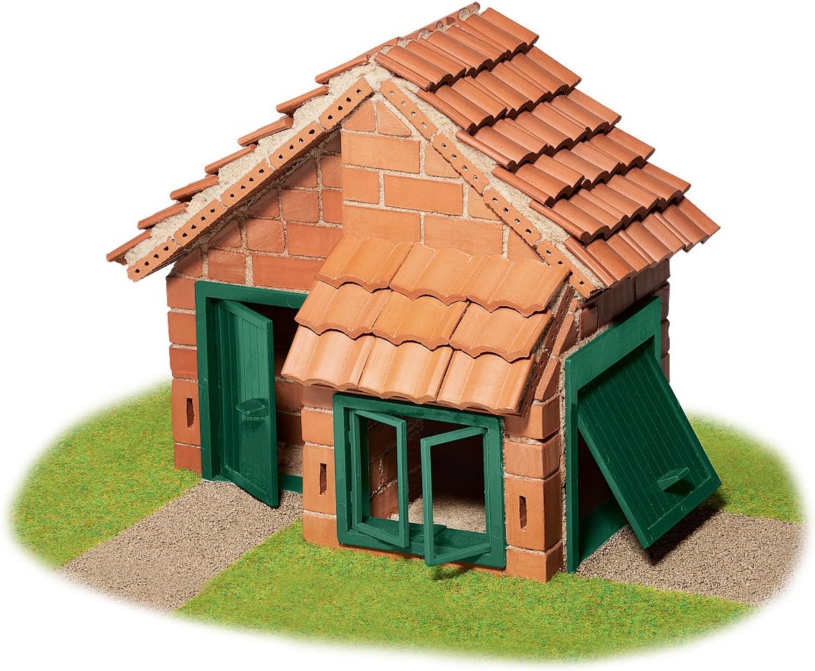 Teifoc 4210 Stone Blocks Houses with Tiles, Multi Colour, Multicolor, House with tiles
