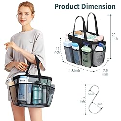 F-color Mesh Shower Caddy Portable, 8.3" Deeper